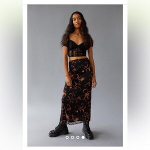 UO Wave Maxi Mesh Skirt
